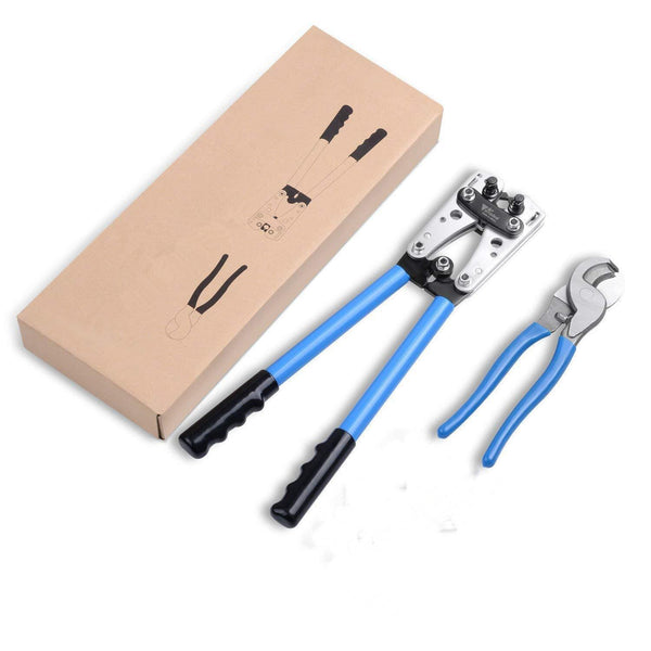 5 juegos de herramientas de crimpado HX-50B para cables de 6-50 mm2 (8-1/0 AWG)
