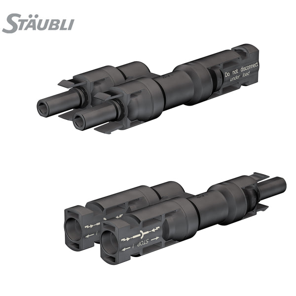 100 pares de conectores de derivación macho y hembra originales de Staubli con protección impermeable IP67 