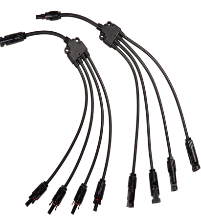 20 pares de conectores de cable de derivación de panel solar tipo Y (1 a 4)