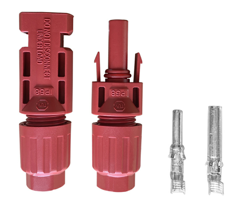 500 pares de conectores de cable solares rojos
